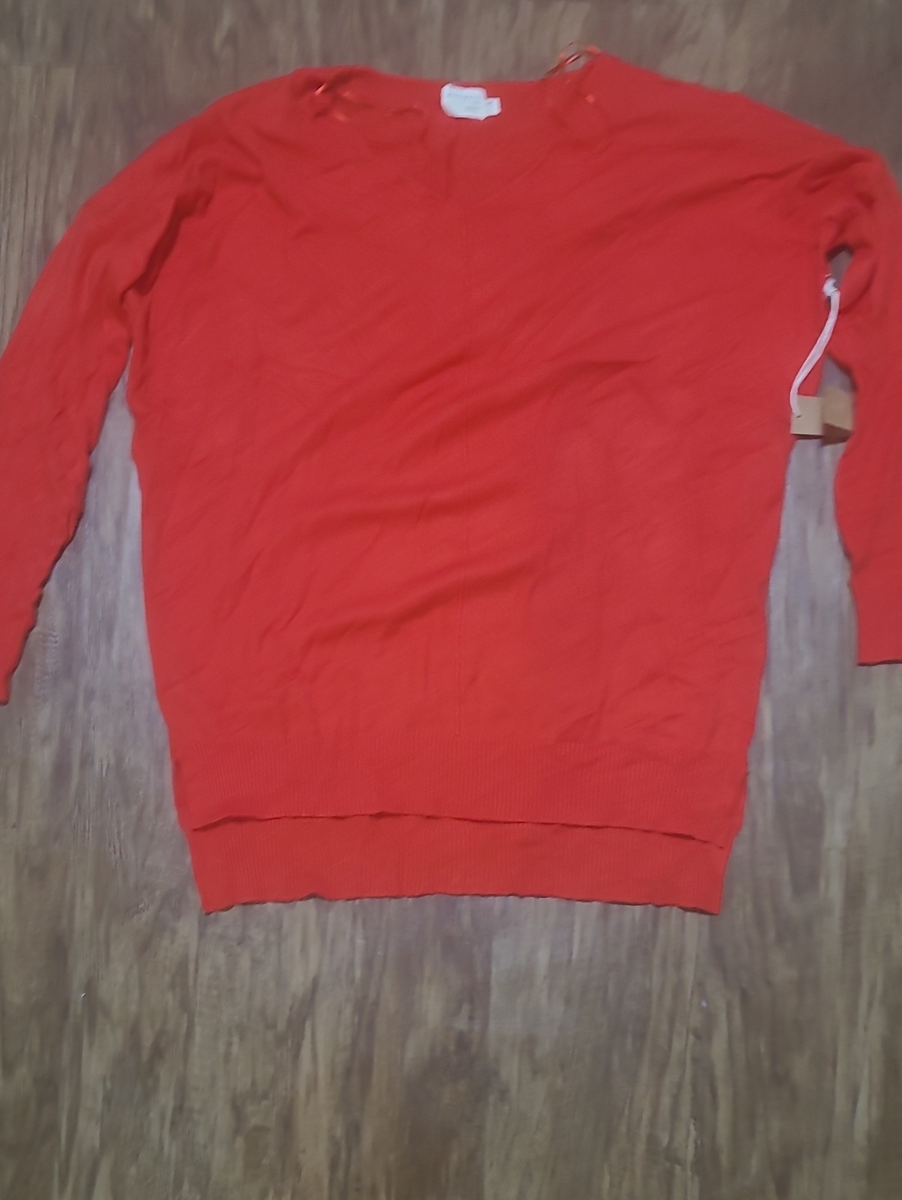 Dreamers by Debut Orangy Red sweater sz s/m new